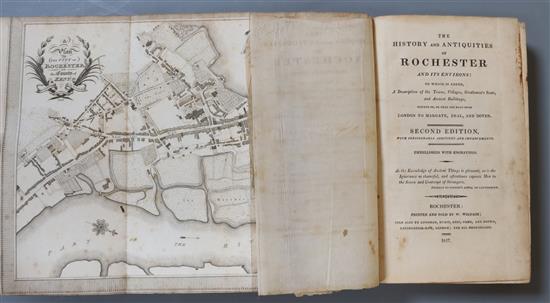 ROCHESTER: Shrubsole, William - Denne, Samuel - The History and Antiquities of Rochester ..., 2nd edition, 8vo,
